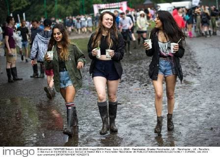 June 11, 2016 - Manchester, Greater Manchester, UK - Manchester , UK . Revellers in the mud at the Parklife music festival at Heaton Park in Manchester Manchester UK  - ZUMAl94_