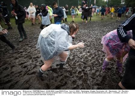 June 11, 2016 - Manchester, Greater Manchester, UK - Manchester , UK . Revellers in the mud at the Parklife music festival at Heaton Park in Manchester Manchester UK  - ZUMAl94_