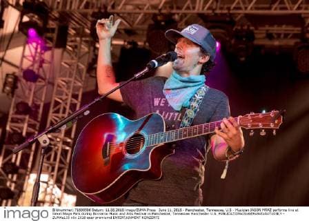 June 11, 2016 - Manchester, Tennessee, U.S - Musician JASON MRAZ performs live at Great Stage Park during Bonnaroo Music and Arts Festival in Manchester, Tennessee Manchester U.S. - ZUMAs135