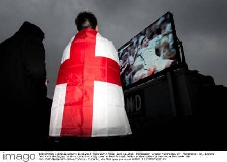 June 11, 2016 - Manchester, Greater Manchester, UK - Manchester , UK . England fans watch the England vs Russia match on a big screen at Parklife music festival at Heaton Park in Manchester Manchester UK  - ZUMAl94_