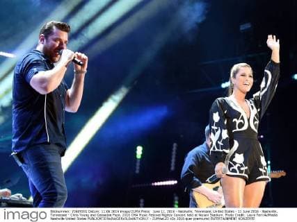 June 11, 2016 - Nashville, Tennessee, United States - 11 June 2016 - Nashville, Tennessee - Chris Young and Cassadee Pope. 2016 CMA Music Festival Nightly Concert held at Nissan Stadium. Photo Credit: Laura Farr AdMedia Nashville United States - ZUMAa123