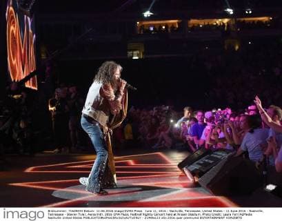 June 11, 2016 - Nashville, Tennessee, United States - 11 June 2016 - Nashville, Tennessee - Steven Tyler, Aerosmith. 2016 CMA Music Festival Nightly Concert held at Nissan Stadium. Photo Credit: Laura Farr AdMedia Nashville United States - ZUMAa123