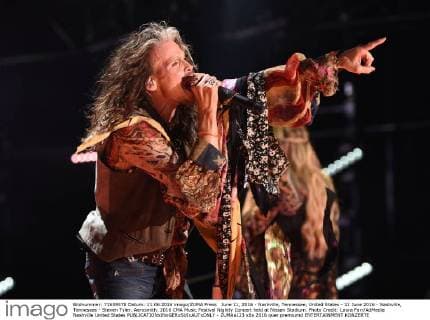 June 11, 2016 - Nashville, Tennessee, United States - 11 June 2016 - Nashville, Tennessee - Steven Tyler, Aerosmith. 2016 CMA Music Festival Nightly Concert held at Nissan Stadium. Photo Credit: Laura Farr AdMedia Nashville United States - ZUMAa123