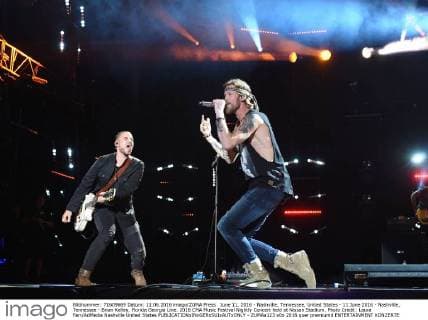June 11, 2016 - Nashville, Tennessee, United States - 11 June 2016 - Nashville, Tennessee - Brian Kelley, Florida Georgia Line. 2016 CMA Music Festival Nightly Concert held at Nissan Stadium. Photo Credit: Laura Farr AdMedia Nashville United States - ZUMAa123