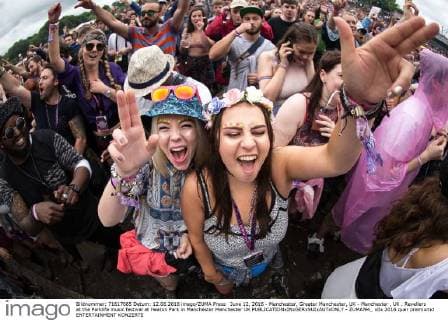 June 12, 2016 - Manchester, Greater Manchester, UK - Manchester , UK . Revellers at the Parklife music festival at Heaton Park in Manchester Manchester UK  - ZUMAl94_