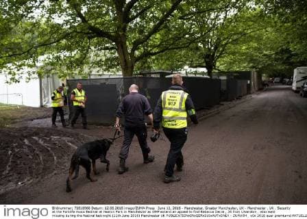 June 12, 2016 - Manchester, Greater Manchester, UK - Manchester , UK . Security at the Parklife music festival at Heaton Park in Manchester as GMP extend an appeal to find Rebecca Dacre , 26 from Ulverston , who went missing during the festival last night (11th June 2016) Manchester UK  - ZUMAl94_