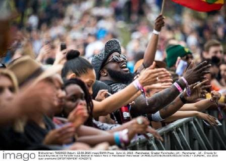 June 12, 2016 - Manchester, Greater Manchester, UK - Manchester , UK . Crowds for Busta Rhymes at the Parklife music festival at Heaton Park in Manchester Manchester UK  - ZUMAl94_