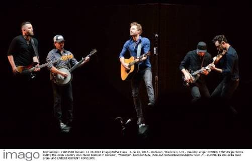June 14, 2016 - Oshkosh, Wisconsin, U.S - Country singer DIERKS BENTLEY performs during the 2016 Country USA Music Festival in Oshkosh, Wisconsin. Oshkosh U.S. - ZUMAb115