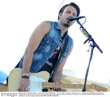 June 14, 2016 - Oshkosh, Wisconsin, U.S - Guitarist ZACH BROWN of the band A Thousand Horses performs during the 2016 Country USA Music Festival in Oshkosh, Wisconsin. Oshkosh U.S. - ZUMAb115