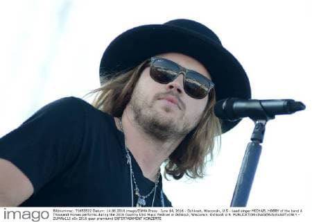 June 14, 2016 - Oshkosh, Wisconsin, U.S - Lead singer MICHAEL HOBBY of the band A Thousand Horses performs during the 2016 Country USA Music Festival in Oshkosh, Wisconsin. Oshkosh U.S. - ZUMAb115
