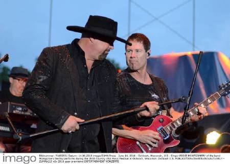 June 14, 2016 - Oshkosh, Wisconsin, U.S - Singer EDDIE MONTGOMERY of the band Montgomery Gentry performs during the 2016 Country USA Music Festival in Oshkosh, Wisconsin. Oshkosh U.S. - ZUMAb115