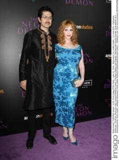 June 14, 2016 - Hollywood, CA, United States - 14 June 2016 - Hollywood, California - Christina Hendricks with husband Geoffrey Arend. The Neon Demon Los Angeles Premiere held at the ArcLight CinemasÃ¢â‚¬â ¢ Cinerama Dome. Photo Credit: AdMedia Hollywood United States - ZUMAa123