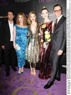 June 14, 2016 - Hollywood, CA, United States - 14 June 2016 - Hollywood, California - Desmond Harrington, Christina Hendricks, Bella Heathcote, Elle Fanning and director Nicolas Winding Refn. The Neon Demon Los Angeles Premiere held at the ArcLight CinemasÃ Cinerama Dome. Photo Credit: AdMedia Hollywood United States - ZUMAa123