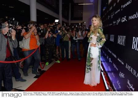 Joanna Krupa in Warsaw Joanna Krupa attends Autumn-Winter Bizuu Fashion Show on June 15, 2016 in Warsaw, Poland. EN_01215540_0072 