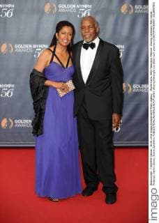 Monte-Carlo, 56th Television Festival. Closing Ceremony Red Carpet Pictured: Danny Glover, Eliane Cavalleiro  AlbertoxTerenghi