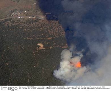 June 16, 2016 - Albuquerque, NM, U.S. - The Dog Head Fire moves towards Chilili ,NM. Thursday June 16, 2016. Albuquerque U.S. - ZUMAab1_