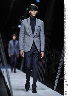 Mailand Men s Fashion Week - Canali Milan Men s Fashion Week Spring Summer 2017 Milan Fashion Week, Spring Summer 2017. CHANNEL FASHION SHOW. Pictured: model  RiccardoxGiordanoxfotosicki