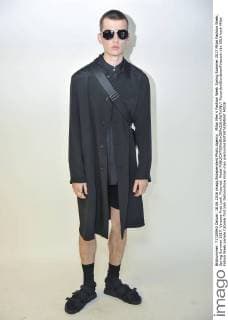 Milan Men s Fashion Week Spring Summer 2017 Milan Fashion Week, Spring Summer 2017. Versace First Look. Pictured: Model  RiccardoxGiordanoxFotosicki