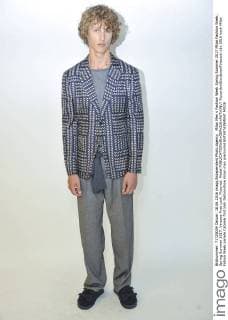 Milan Men s Fashion Week Spring Summer 2017 Milan Fashion Week, Spring Summer 2017. Versace First Look. Pictured: Model  RiccardoxGiordanoxFotosicki