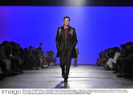 Milan Men s Fashion Week Spring Summer 2017 Milan Fashion Week, Spring Summer 2017. Pal Zilieri Fashionshow. Pictured: Model  RiccardoxGiordanoxFotosicki