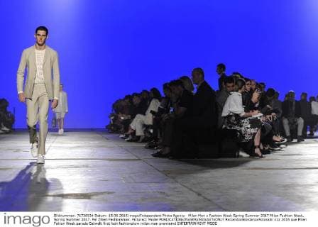 Milan Men s Fashion Week Spring Summer 2017 Milan Fashion Week, Spring Summer 2017. Pal Zilieri Fashionshow. Pictured: Model  RiccardoxGiordanoxFotosicki