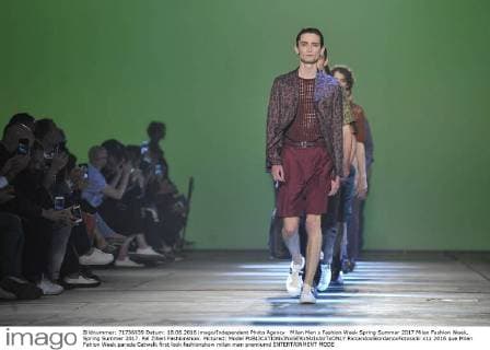 Milan Men s Fashion Week Spring Summer 2017 Milan Fashion Week, Spring Summer 2017. Pal Zilieri Fashionshow. Pictured: Model  RiccardoxGiordanoxFotosicki
