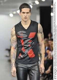 Milan Men s Fashion Week Spring Summer 2017 Milan Fashion Week, Spring Summer 2017.RICHMOND Fashionshow. Pictured: Model  RiccardoxGiordanoxFotosicki