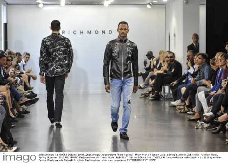 Milan Men s Fashion Week Spring Summer 2017 Milan Fashion Week, Spring Summer 2017.RICHMOND Fashionshow. Pictured: Model  RiccardoxGiordanoxFotosicki