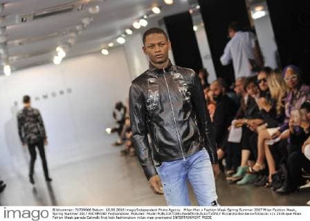 Milan Men s Fashion Week Spring Summer 2017 Milan Fashion Week, Spring Summer 2017.RICHMOND Fashionshow. Pictured: Model  RiccardoxGiordanoxFotosicki