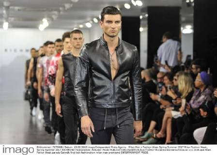 Milan Men s Fashion Week Spring Summer 2017 Milan Fashion Week, Spring Summer 2017.RICHMOND Fashionshow. Pictured: Model  RiccardoxGiordanoxFotosicki