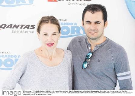 Carola Baleztena and Emiliano Suarez attends to the morning premiere of the film Buscando a Dory at Cines Kinepolis in Madrid. June 19. 2016.  (201606019045)