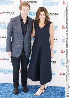 Andrew Stanton and Lindsay Collins attends to the morning premiere of the film Buscando a Dory at Cines Kinepolis in Madrid. June 19. 2016.  (201606019029)