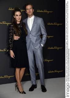 Milan Man s Fashion Week Spring Summer 2017. Salvatore Ferragamo Arrivals Pictured Armie Hammer Elizabeth Chamber  SimonaxChioccia