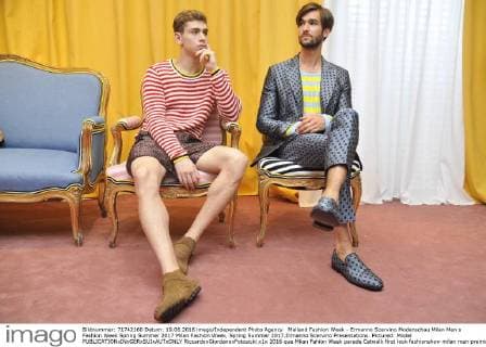 Mailand Fashion Week - Ermanno Scervino Modenschau Milan Men s Fashion Week Spring Summer 2017 Milan Fashion Week, Spring Summer 2017.Ermanno Scervino Presentations. Pictured: Model  RiccardoxGiordanoxFotosicki