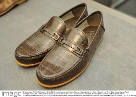 Mailand Fashion Week - Schuhe von Tods Milan Men s Fashion Week Spring Summer 2017 Milan Fashion Week, Spring Summer 2017.Tod s presentations. Pictured: Model  RiccardoxGiordanoxFotosicki