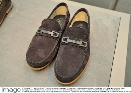 Mailand Fashion Week - Schuhe von Tods Milan Men s Fashion Week Spring Summer 2017 Milan Fashion Week, Spring Summer 2017.Tod s presentations. Pictured: Model  RiccardoxGiordanoxFotosicki