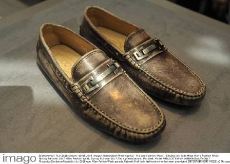 Mailand Fashion Week - Schuhe von Tods Milan Men s Fashion Week Spring Summer 2017 Milan Fashion Week, Spring Summer 2017.Tod s presentations. Pictured: Model  RiccardoxGiordanoxFotosicki