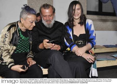 Milan Men s Fashion Week Spring Summer 2017 Milan Fashion Week, Spring Summer 2017. Missoni Pictured front row: Teresa Missoni  RiccardoxGiordanoxFotosicki