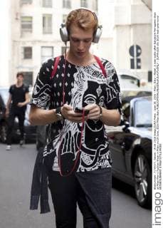June 19, 2016 - Milan, Italy - Model. A man walks after Salvatore Ferragamo show at Milan Men s Fashion Week in Milan on 19 June, 2016 Milan Italy  - ZUMAn230