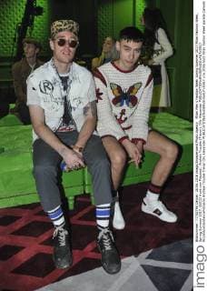 Milan Men s Fashion Week Spring Summer 2017 Milan Fashion Week, Spring Summer 2017. GUCCI front row Pictured: Andrew Trouble (Trevor), Olly Alexander  RiccardoxGiordanoxFotosicki
