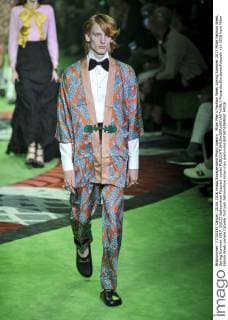 Milan Men s Fashion Week Spring Summer 2017 Milan Fashion Week, Spring Summer 2017. GUCCI fashionshow Pictured: model  RiccardoxGiordanoxFotosicki