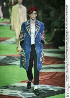 Milan Men s Fashion Week Spring Summer 2017 Milan Fashion Week, Spring Summer 2017. GUCCI fashionshow Pictured: model  RiccardoxGiordanoxFotosicki