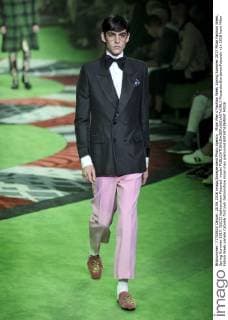 Milan Men s Fashion Week Spring Summer 2017 Milan Fashion Week, Spring Summer 2017. GUCCI fashionshow Pictured: model  RiccardoxGiordanoxFotosicki