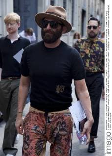 June 18, 2016 - Milan, Italy - Individual walks in Milan on 18 June, 2016 during a Street Style at Milan Men s Fashion Week. Milan Italy  - ZUMAn230