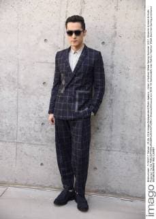 milan s Fashion Week Spring Summer 2017. Emporio Armani Arrivals Pictured: Hu Ge  SimonaxChioccia