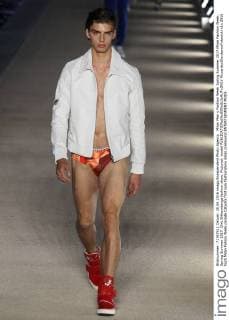 Milan Men s Fashion Week Spring Summer 2017 Milan Fashion Week, Spring Summer 2017. Dirk Bikkembergs fashion show. Pictured: model  RiccardoxGiordanoxFotosicki