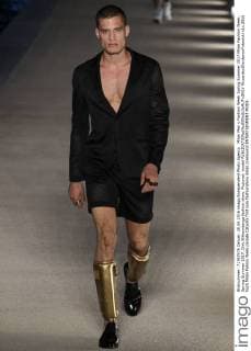 Milan Men s Fashion Week Spring Summer 2017 Milan Fashion Week, Spring Summer 2017. Dirk Bikkembergs fashion show. Pictured: model  RiccardoxGiordanoxFotosicki