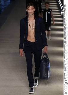 Milan Men s Fashion Week Spring Summer 2017 Milan Fashion Week, Spring Summer 2017. Dirk Bikkembergs fashion show. Pictured: model  RiccardoxGiordanoxFotosicki