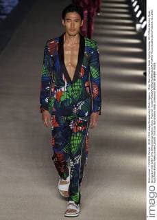 Milan Men s Fashion Week Spring Summer 2017 Milan Fashion Week, Spring Summer 2017. Dirk Bikkembergs fashion show. Pictured: model  RiccardoxGiordanoxFotosicki