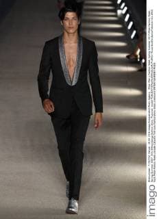 Milan Men s Fashion Week Spring Summer 2017 Milan Fashion Week, Spring Summer 2017. Dirk Bikkembergs fashion show. Pictured: model  RiccardoxGiordanoxFotosicki